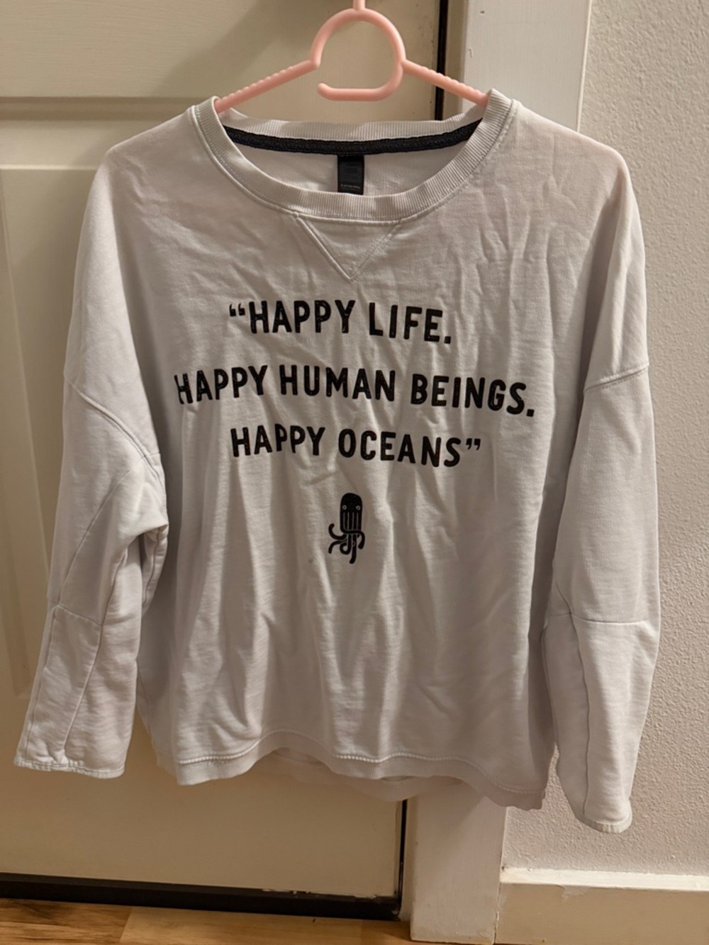 G-Star White Crewneck Sweatshirt Raw for the Oceans Size XS